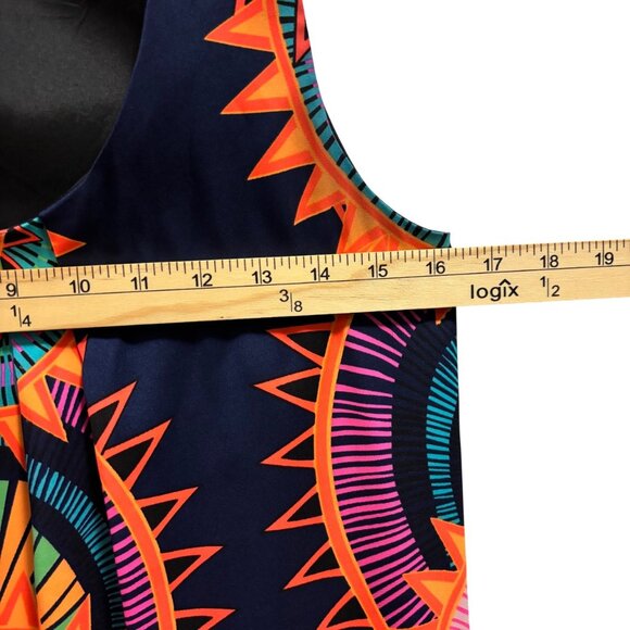 Mara Hoffman XS Multicolor Sleeveless Scoop Neck Dress Vibrant Geometric Print - Picture 4 of 6